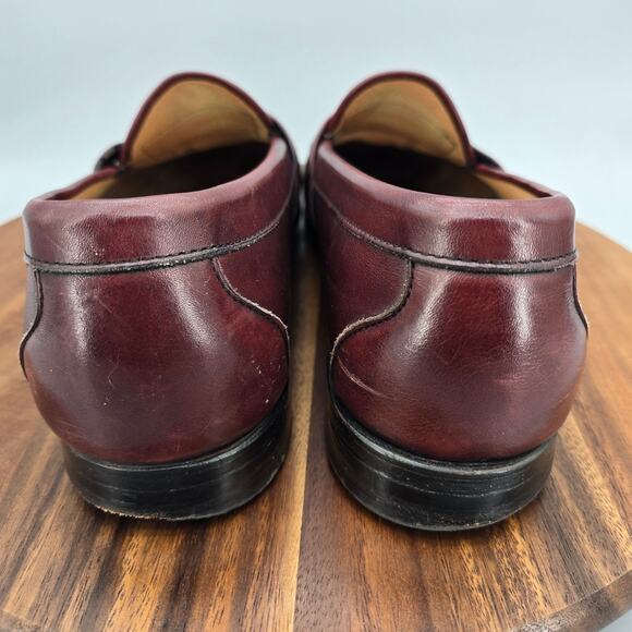Allen Edmonds Cameron Penny Loafers Mens 14 E Burgundy Leather Casual Shoes
